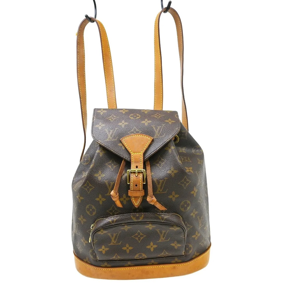 Louis Vuitton Vintage Montsouris Unisex Brown Canvas Bag: Louis Vuitton Vintage Montsouris Unisex Brown Canvas Bag Vintage Louis Vuitton Montsouris backpack in brown monogram canvas. This unisex piece is made in France and shows fair overall condition with v