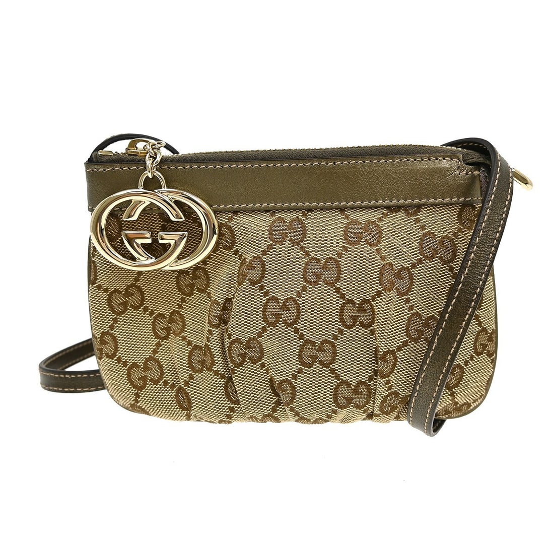 Gucci GG Small Beige Canvas Leather Shoulder Purse 212216 205027: Gucci GG Small Beige Canvas Leather Shoulder Purse 212216 205027 Small Gucci GG shoulder bag in beige canvas and leather with a brown lining. Made in Italy, this women's bag features the Gucci GG patt