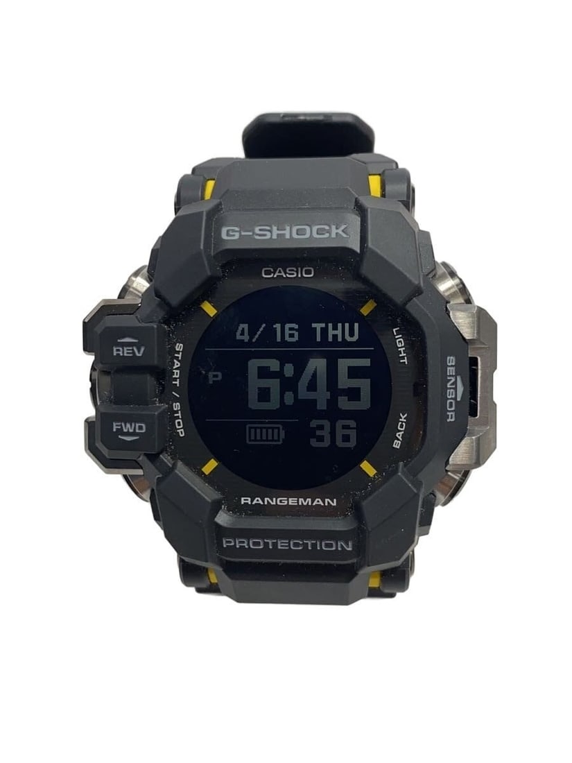 Casio G Shock Rangeman Solar Rubber Men's Wristwatch GPR-H1000-1JR: Casio G Shock Rangeman Solar Rubber Men's Wristwatch GPR-H1000-1JR This CASIO G-SHOCK Rangeman GPR-H1000-1JR men's wristwatch features a durable black rubber band and case. Designed for reliability an