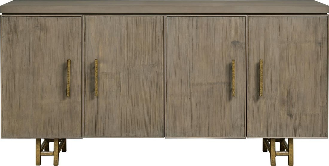 Port Eliot Sasa Bamboo Sideboard Minimalist Chic Textured Gold Finish (1 of 1)