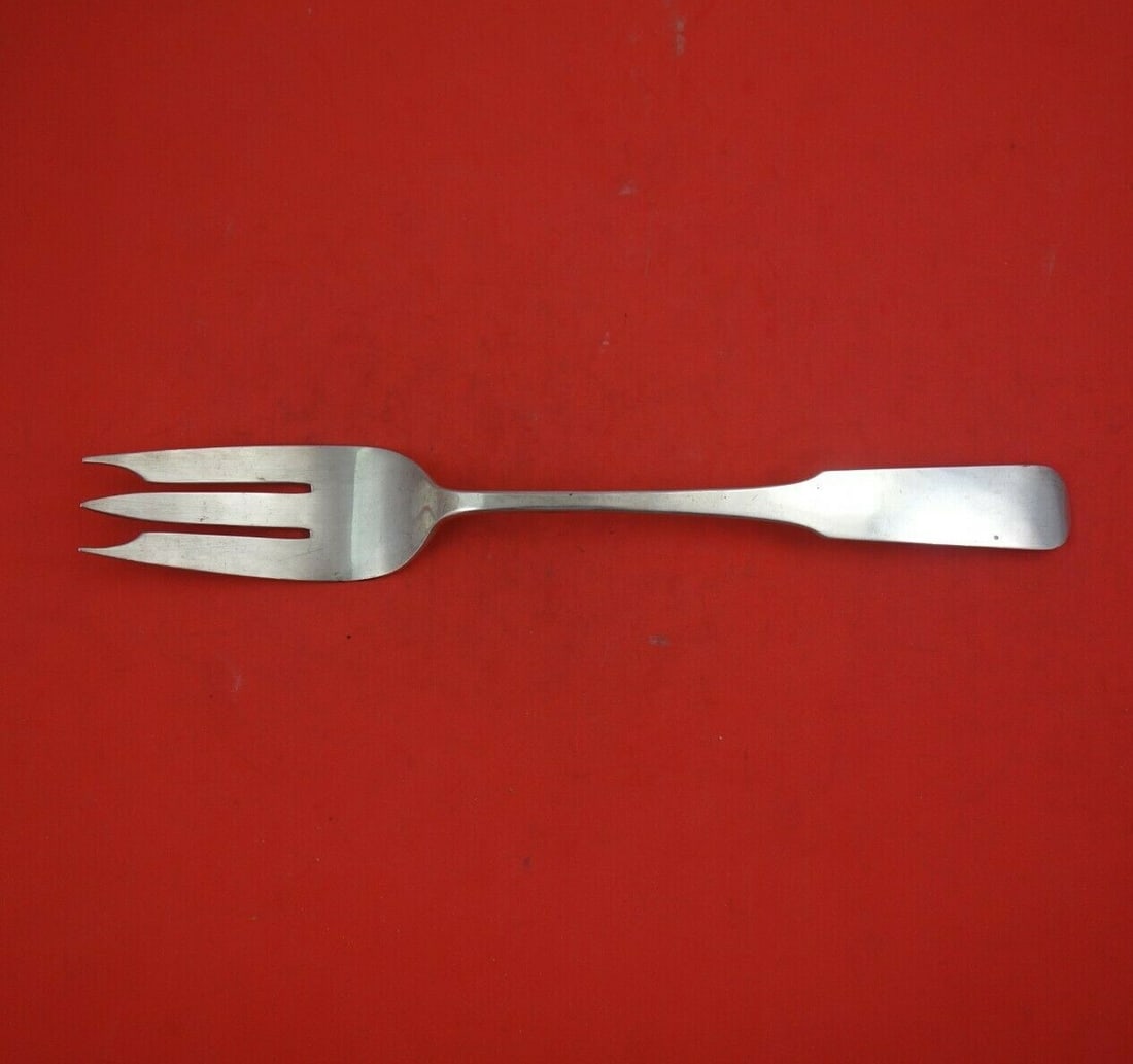 Old Newbury Crafters Moulton Sterling Silver 3-Tine Buffet Fork 10" (1 of 3)