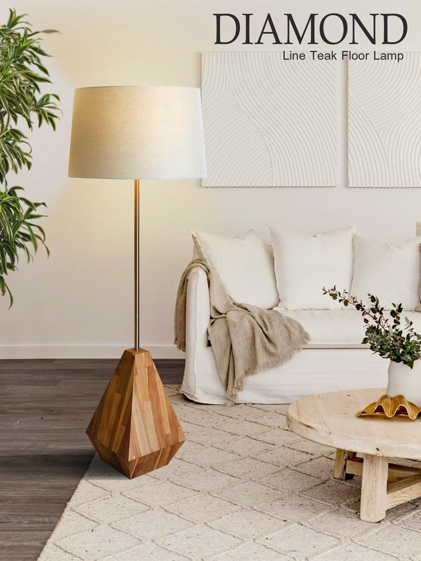 Dimond Teak Wood 59 Inch Floor Lamp: Dimond Teak Wood 59 Inch Floor Lamp Illuminate your space with this elegant 59" teak wood floor lamp, a perfect blend of style and functionality. This stunning piece from the Dimond collection stands 