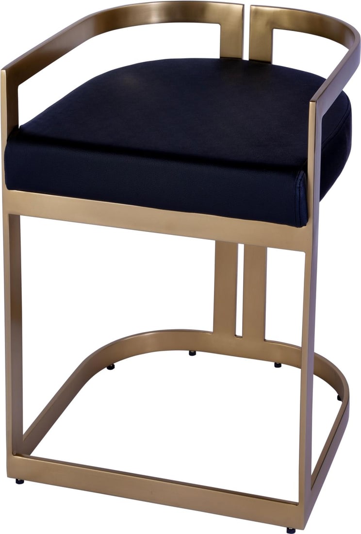 Butler Clarence Dining Stool Elegant Black Faux Leather Design (1 of 5)
