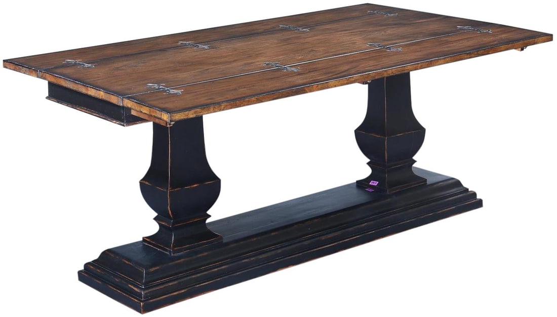 Sedona Console Table Solid Wood Blackwash Rustic Pecan 72-Inch Tuscan Style (1 of 7)
