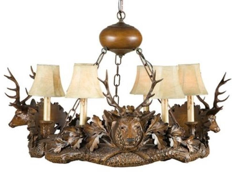 Mountain Lodge Stag Head Bowl Chandelier 6 Lights Resin UL-Listed: Mountain Lodge Stag Head Bowl Chandelier 6 Lights Resin UL-Listed This item is made at time of order. Please allow 42 to 70 days for production. Illuminate your space with the exquisite Mountain Lodge