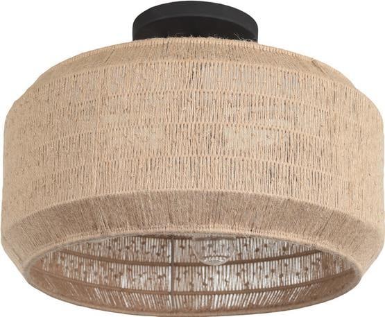 Kalco Cebu Matte Black Organic Modern Semi Flush Light: Kalco Cebu Matte Black Organic Modern Semi Flush Light Illuminate your space with this elegant Organic Style Matte Black Light, designed to enhance any modern decor. This semi-flush light fixture feat