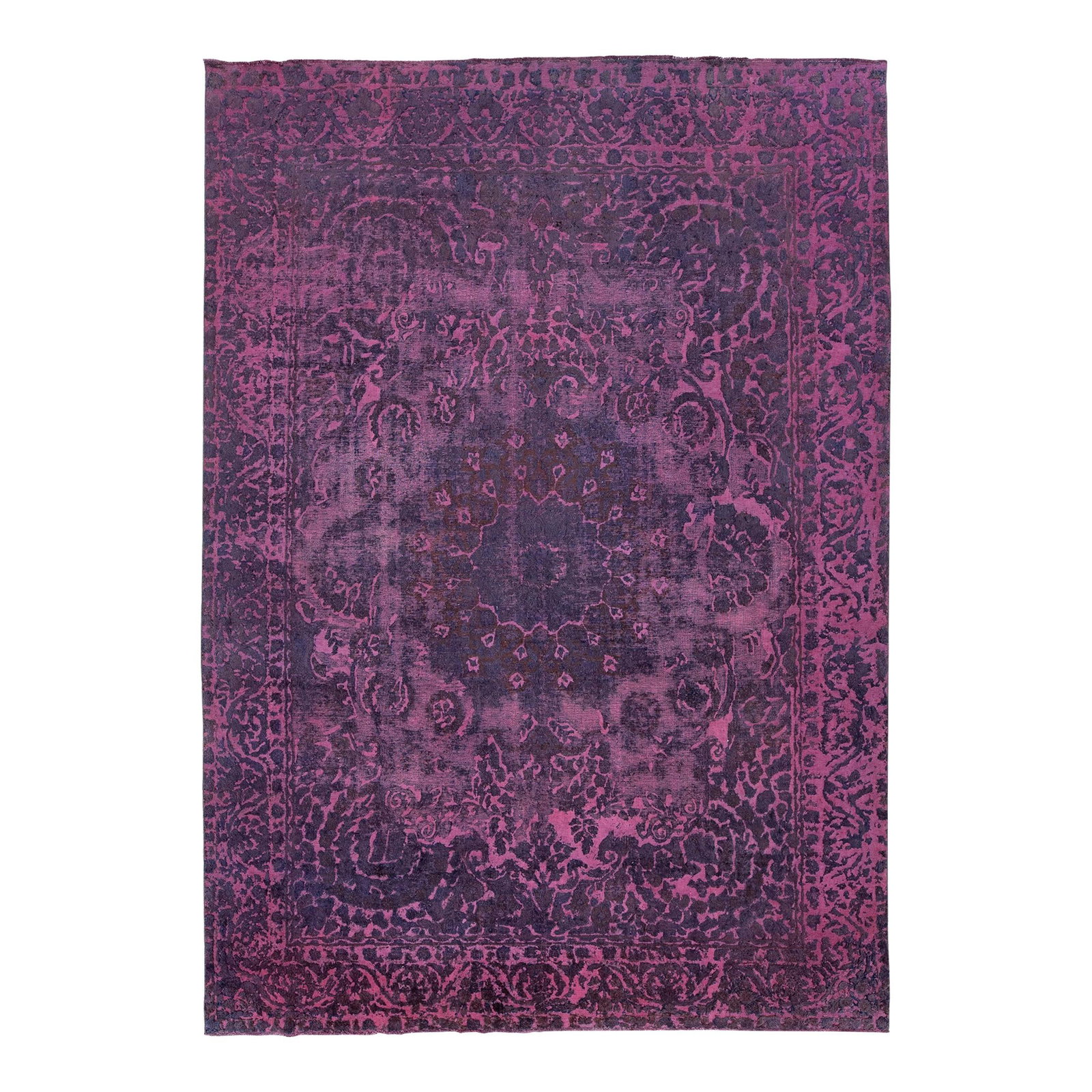 Antique Persian Wool Rug 9'3 x 13'1 Purple Rosette Design: Antique Persian Wool Rug 9'3 x 13'1 Purple Rosette Design This exquisite antique Persian wool rug features a stunning allover rosette design complemented by elegant blue and brown accents. Measuring 9