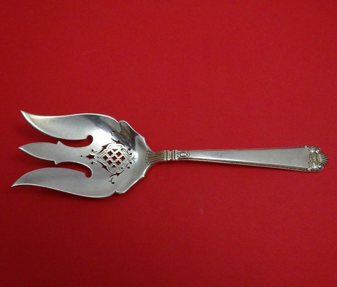 Watson George II Rex Hand Chased Sterling Silver Salad Fork 8 7/8" (1 of 1)