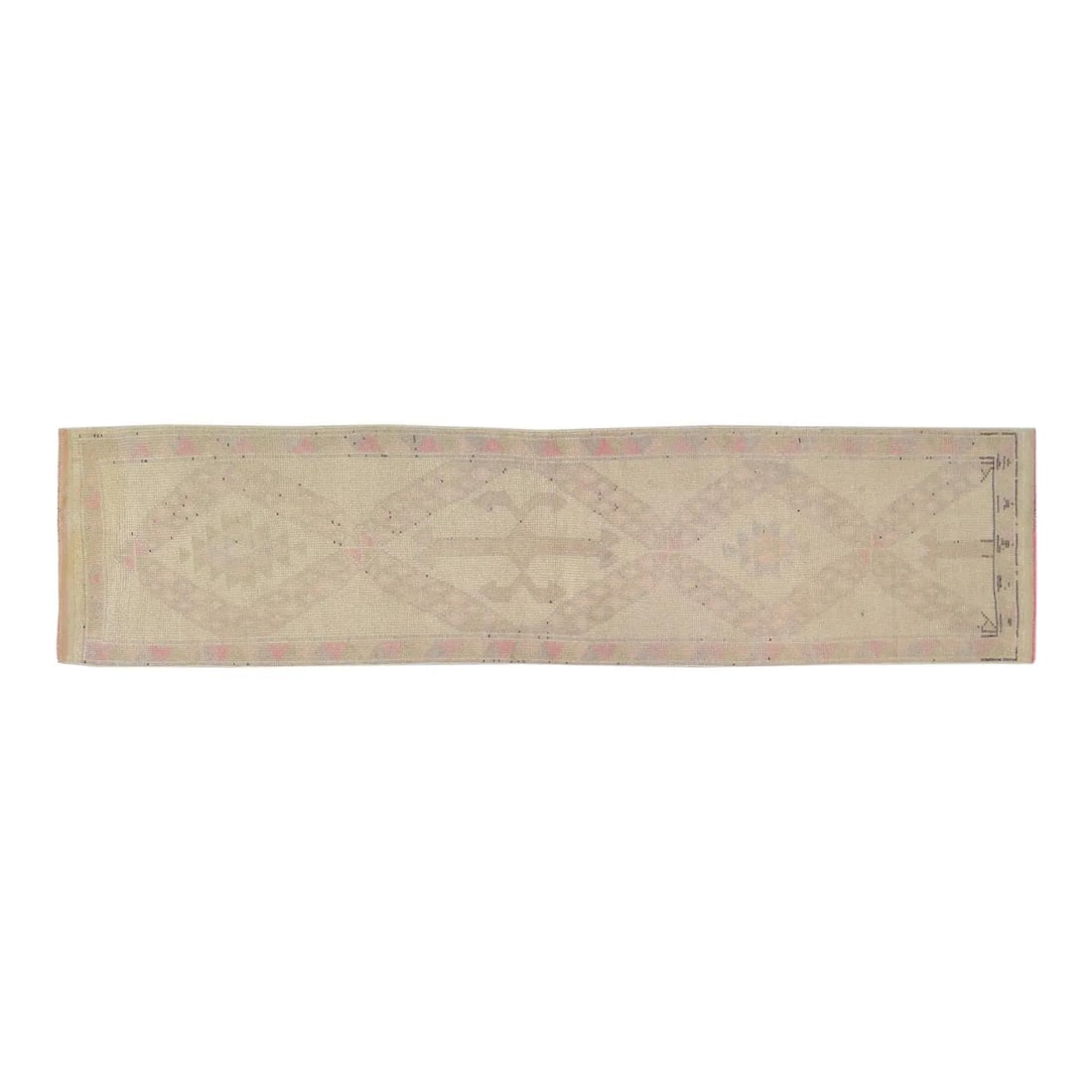 Hand-Knotted Wool Runner Rug Turkish Kurdish Anatolian 2'7" x 11': Hand-Knotted Wool Runner Rug Turkish Kurdish Anatolian 2'7" x 11' This vintage Turkish Tribal Kurdish Anatolian rug is hand-knotted from wool using traditional techniques, showcasing timeless craftsma