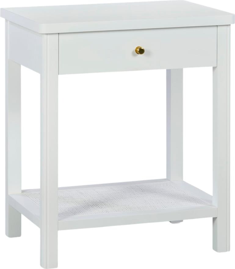Oliver Home Belle Ghost White Side Table with Storage (1 of 2)