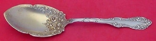 Towle Old English Sterling Silver Gold Washed Serving Spoon 10 Inch (1 of 2)