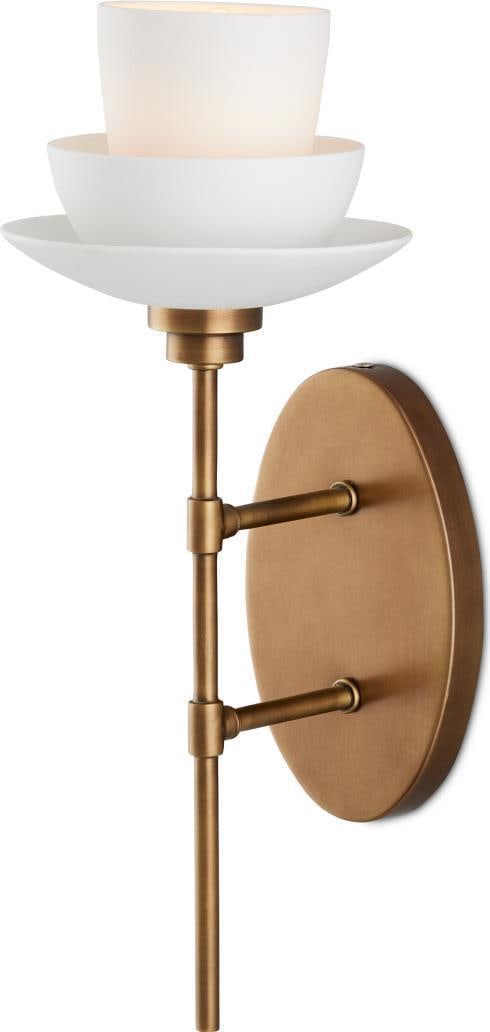 Currey Etiquette Brass Bone China Wall Sconce 15.5H (1 of 4)