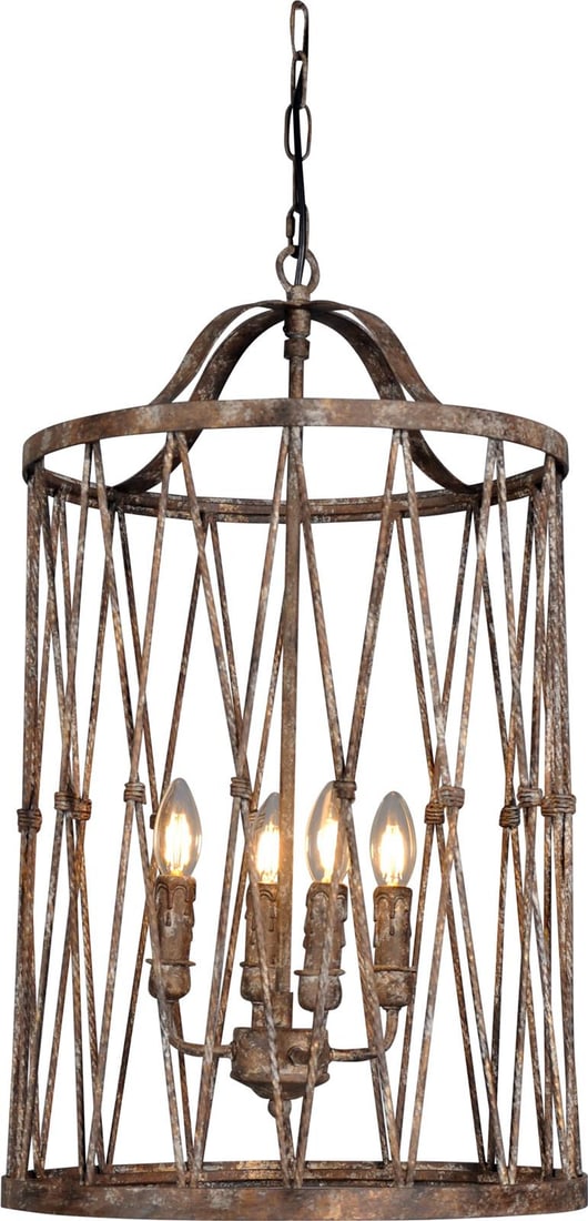 Terracotta Kara Vintage-Inspired Gold Bowl Chandelier (1 of 1)