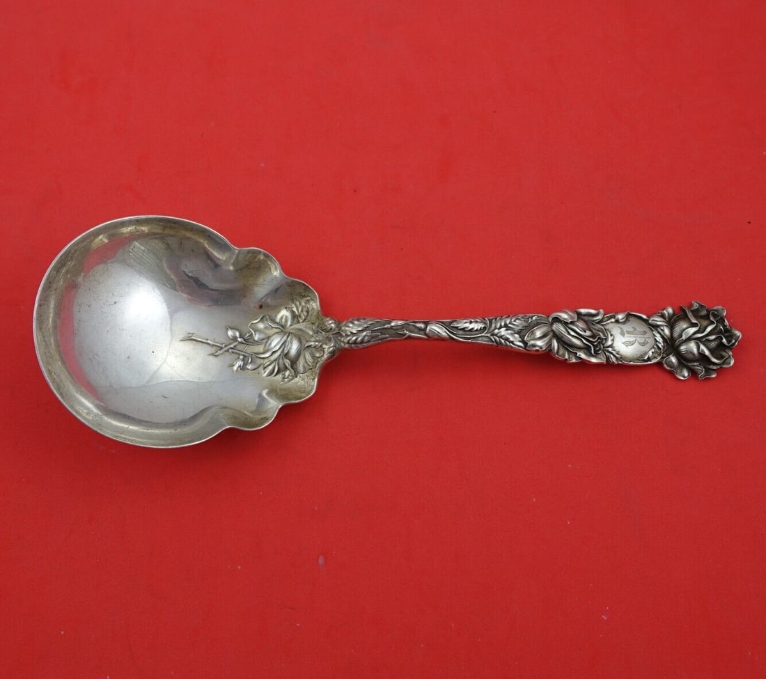 Alvin Bridal Rose Sterling Silver Salad Serving Spoon 9 1/4 Inch: Alvin Bridal Rose Sterling Silver Salad Serving Spoon 9 1/4 Inch This exquisite salad serving spoon measures 9 1/4 inches and features the elegant Bridal Rose pattern by Alvin. Crafted from high-quali