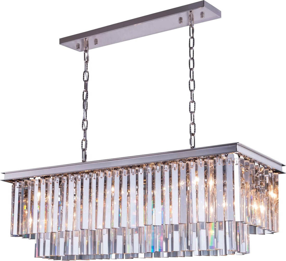 Elegant Lighting Sydney Pendant Lamp Polished Nickel Royal-Cut Crystal: Elegant Lighting Sydney Pendant Lamp Polished Nickel Royal-Cut Crystal Illuminate your space with the Elegant Nickel Sydney Pendant Light Fixture, a stunning addition to any room. Crafted in a vintage