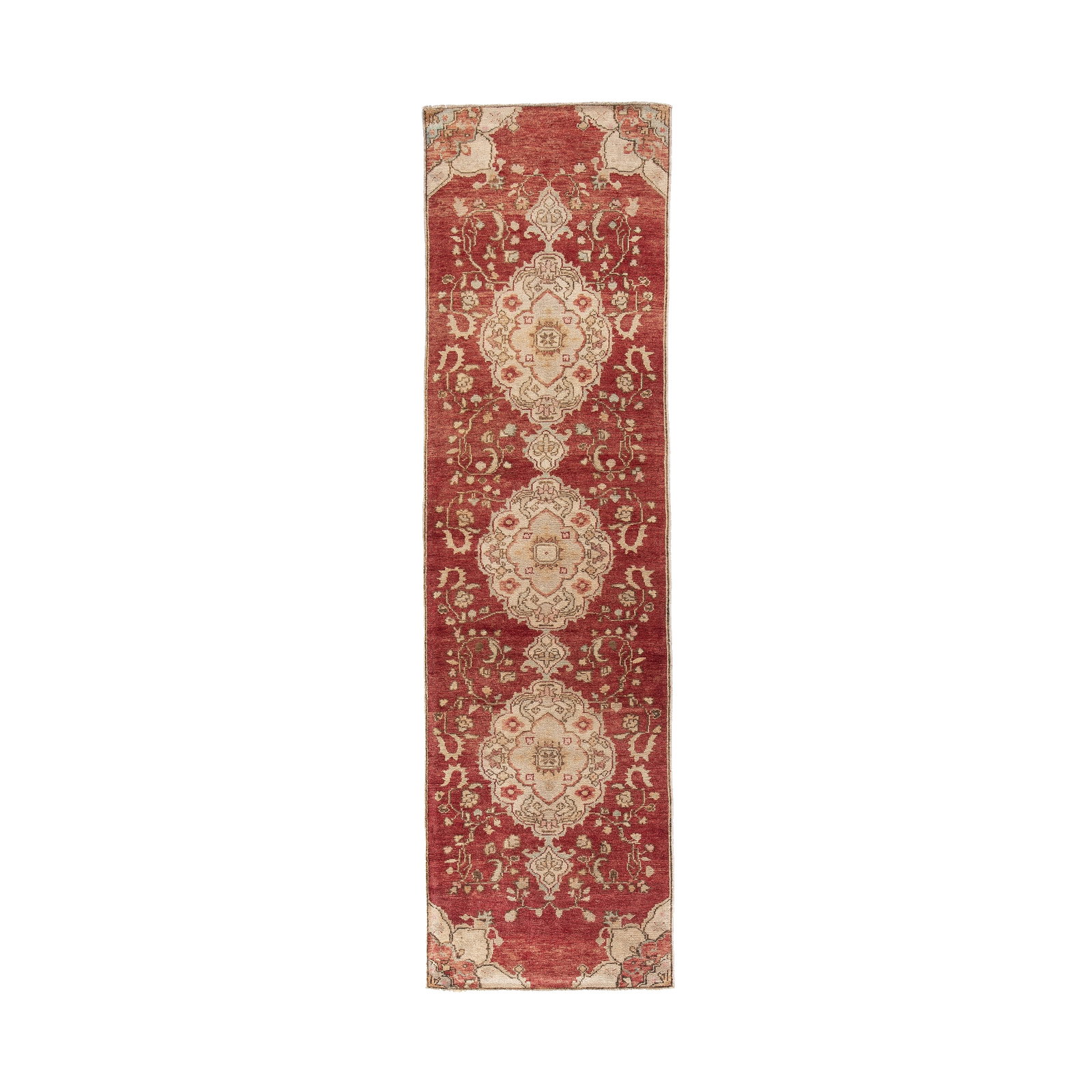 Handmade Anatolia Wool Carpet 30.3 x 109.4 Inches: Handmade Anatolia Wool Carpet 30.3 x 109.4 Inches Experience the charm of the Authentic Handmade Anatolia Carpet, crafted from premium wool on wool. This exquisite piece showcases double knot