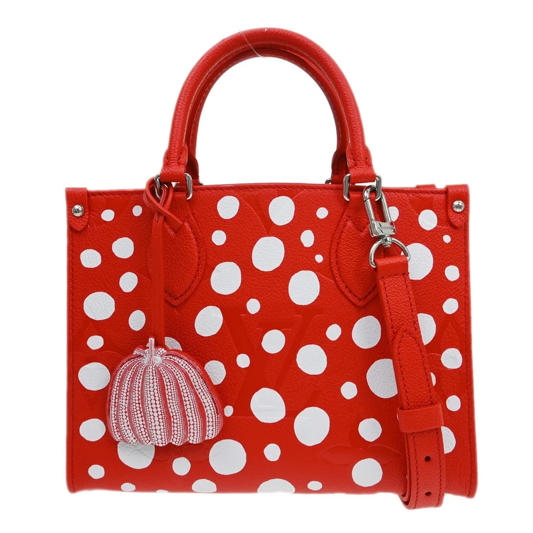 Louis Vuitton OnTheGo Tote Red Leather Yayoi Kusama Infinity Dots: Louis Vuitton OnTheGo Tote Red Leather Yayoi Kusama Infinity Dots Louis Vuitton OnTheGo tote from the Yayoi Kusama Infinity Dots collection in red leather with Monogram Empreinte Giant styling. Made i