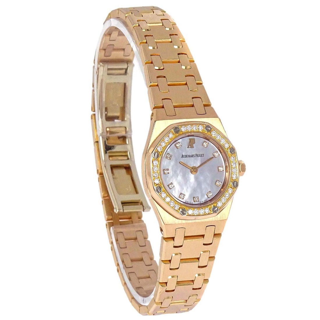 Audemars Piguet Royal Oak Ref.67076OR 20mm 18KPG Diamond Quartz Watch (1 of 11)