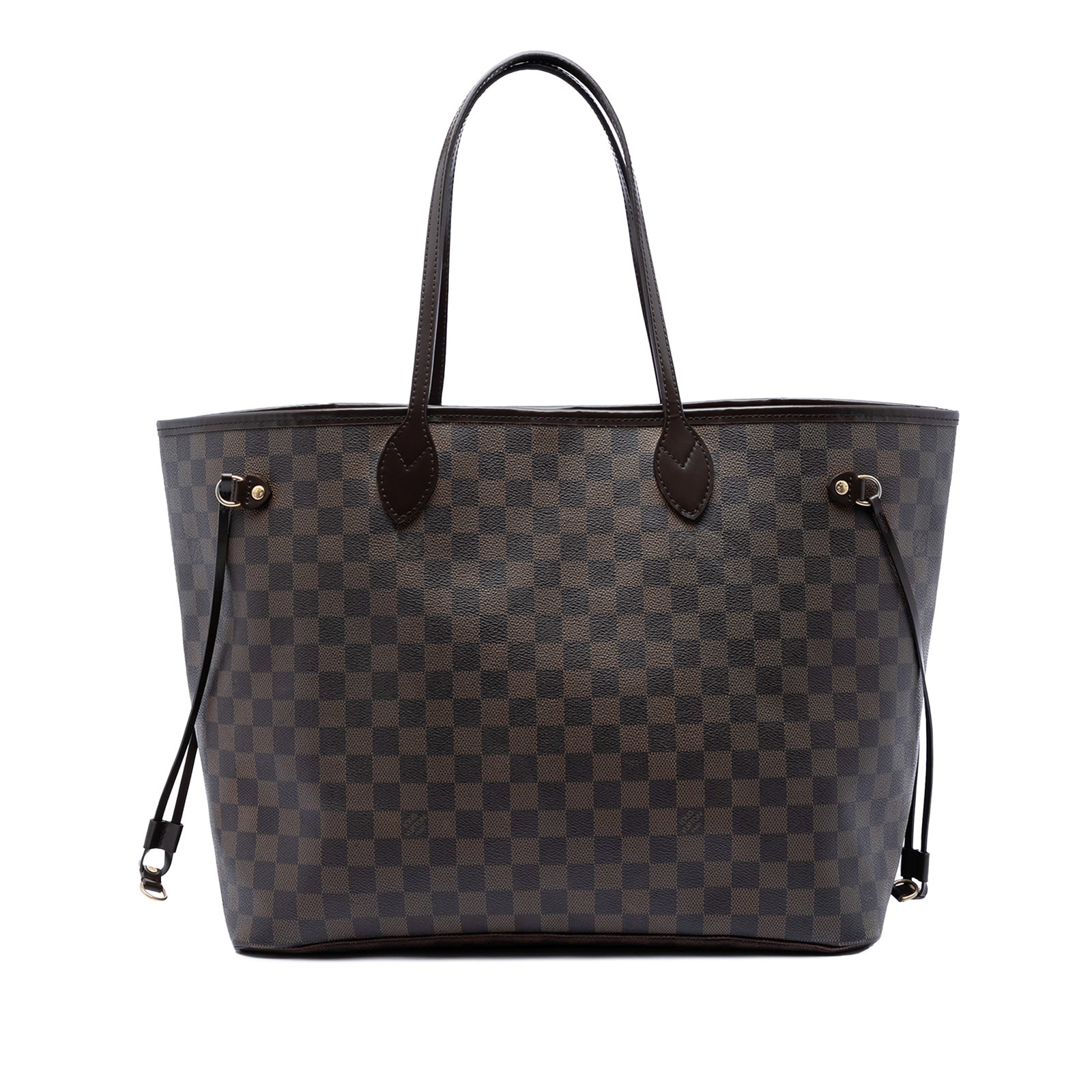 Louis Vuitton Neverfull GM Damier Ebene Shoulder Tote Bag: Louis Vuitton Neverfull GM Damier Ebene Shoulder Tote Bag Louis Vuitton Damier Ebene Neverfull GM tote bag with a damier canvas body, leather trim, flat leather shoulder straps, an open top with lobst