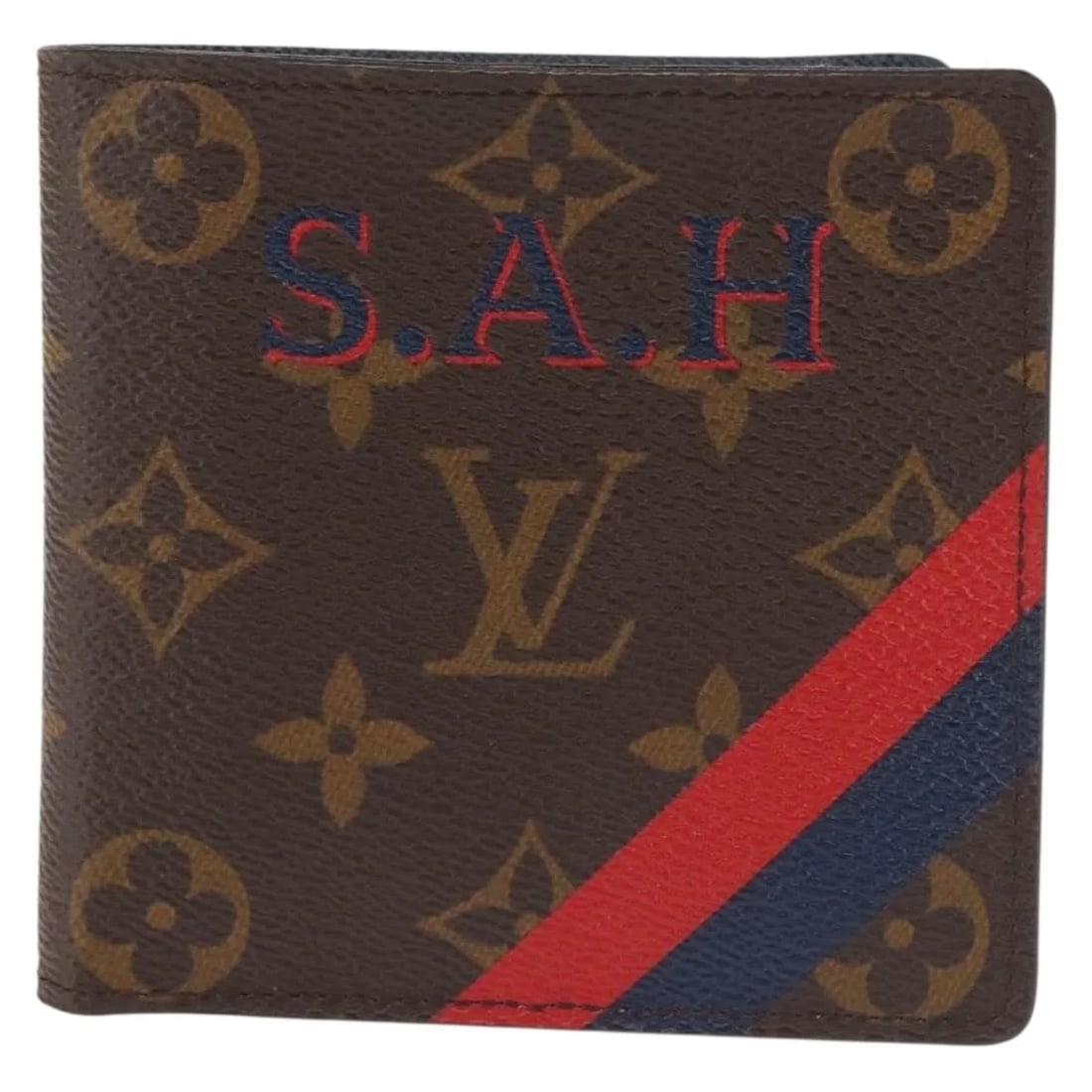 Louis Vuitton NM Marco Canvas Wallet Brown Unisex: Louis Vuitton NM Marco Canvas Wallet Brown Unisex This Louis Vuitton Marco Wallet NM is crafted from brown monogram canvas with a unisex design. It is pre-owned and in excellent condition with slight 