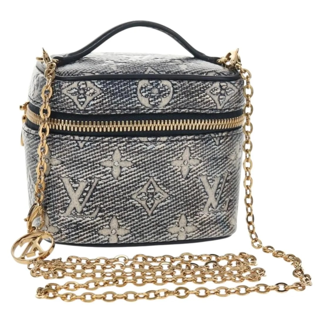 Monoglam Jacquard Canvas Vanity Case by Louis Vuitton Navy 11cm Micro Bag (1 of 18)