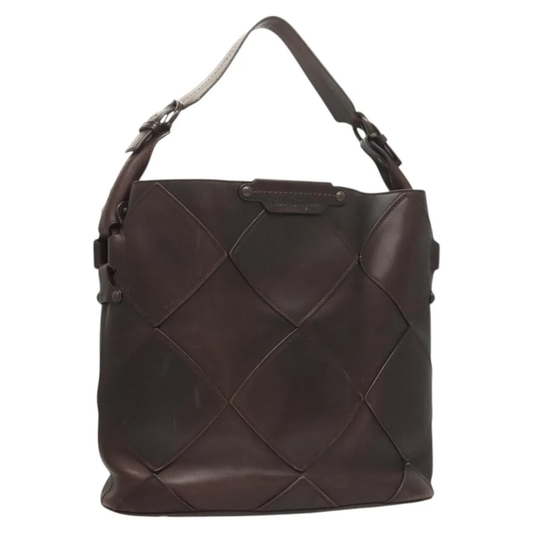 Salvatore Ferragamo Vintage Brown Leather Handbag: Salvatore Ferragamo Vintage Brown Leather Handbag Vintage Salvatore Ferragamo leather bag in brown. Made in Italy, this women's bag is presented in fair overall condition with visible wear consistent 