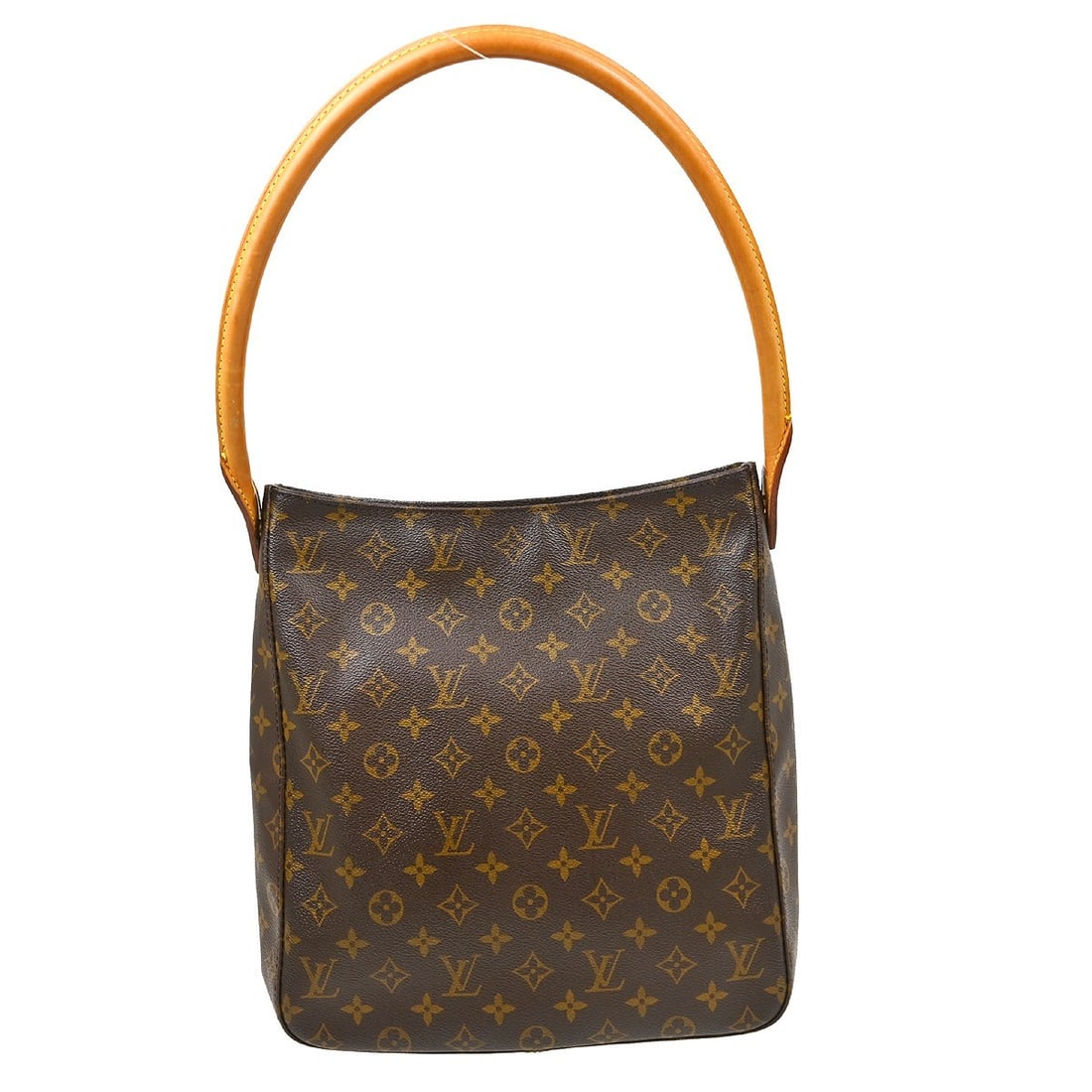 Louis Vuitton Looping GM Monogram Shoulder Bag M51145 Brown: Louis Vuitton Looping GM Monogram Shoulder Bag M51145 Brown Vintage Louis Vuitton Looping GM shoulder bag in Monogram canvas with leather trim and a beige leather shoulder strap. This women's shoulder