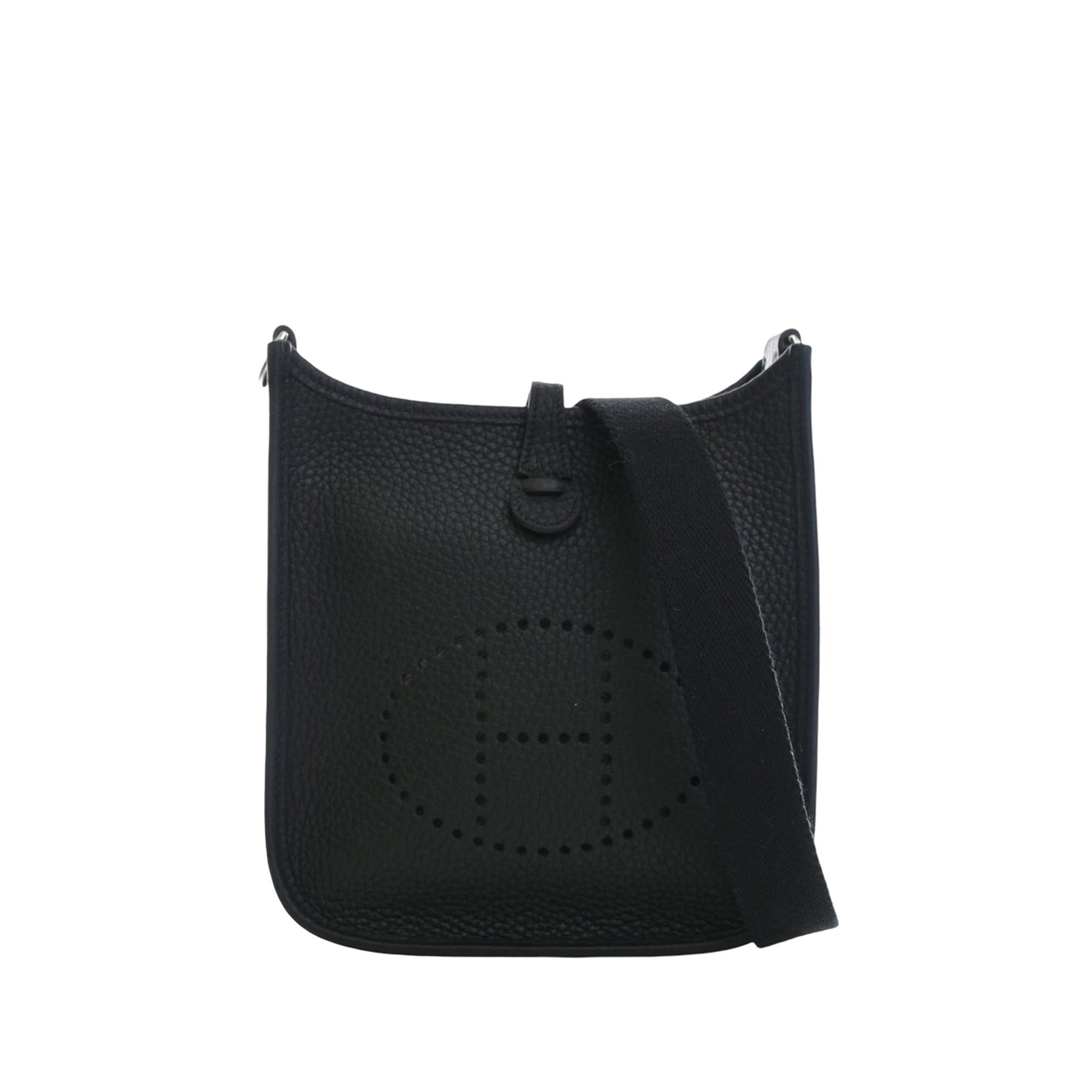 Hermes Evelyne 16 Amazone Clemence Leather Shoulder Bag Noir: Hermes Evelyne 16 Amazone Clemence Leather Shoulder Bag Noir This Hermes Evelyne 16 Amazone is crafted in Noir Clemence leather and features a detachable flat canvas strap with an open top, strap, and