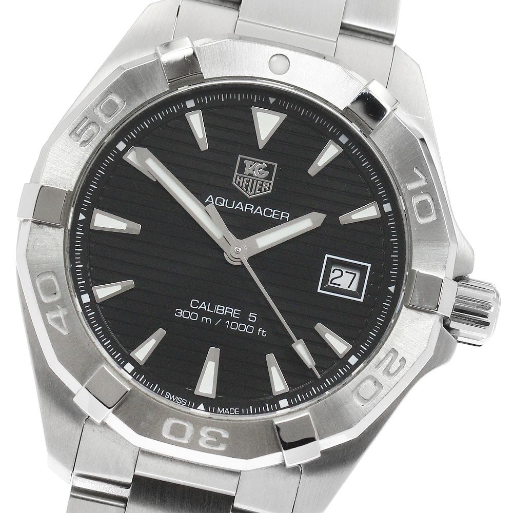 TAG HEUER Aquaracer Way2110.BA0928 mens wristwatch with date: TAG HEUER Aquaracer Way2110.BA0928 mens wristwatch with date Pre-owned TAG HEUER Aquaracer Caliber 5 Date men's wristwatch from Switzerland. Specifications Brand: TAG HEUER Model: Aquaracer Caliber 5 