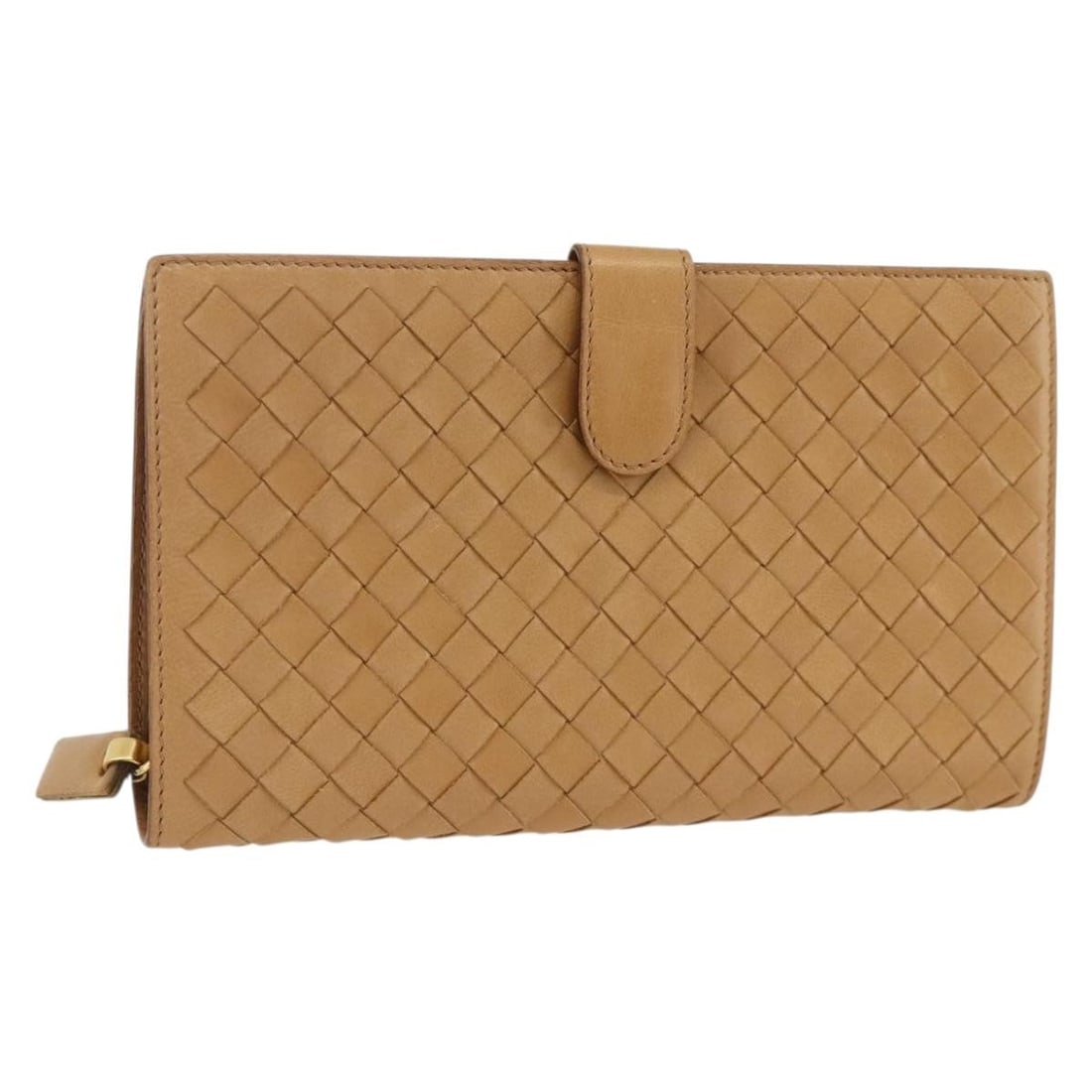 Bottega Veneta Intrecciato beige leather long wallet Italy: Bottega Veneta Intrecciato beige leather long wallet Italy This Bottega Veneta Intrecciato long wallet is crafted from beige leather and features the brand's signature woven design. Designed for women