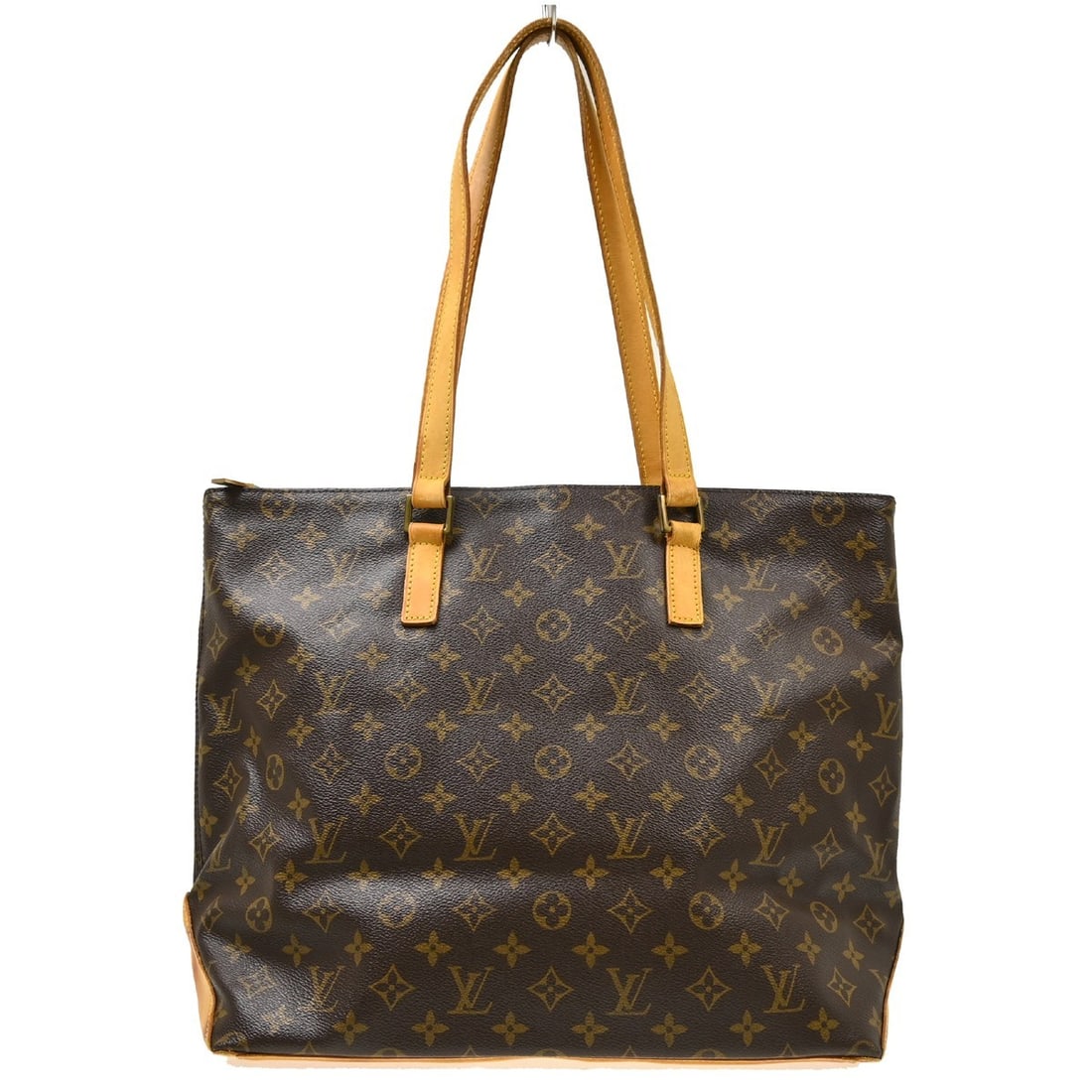 Louis Vuitton Cabas Mezzo Monogram Canvas Large Tote M51151: Louis Vuitton Cabas Mezzo Monogram Canvas Large Tote M51151 Vintage Louis Vuitton Cabas Mezzo tote bag in brown Monogram canvas with leather trim and double handles. This large zip-top tote features a