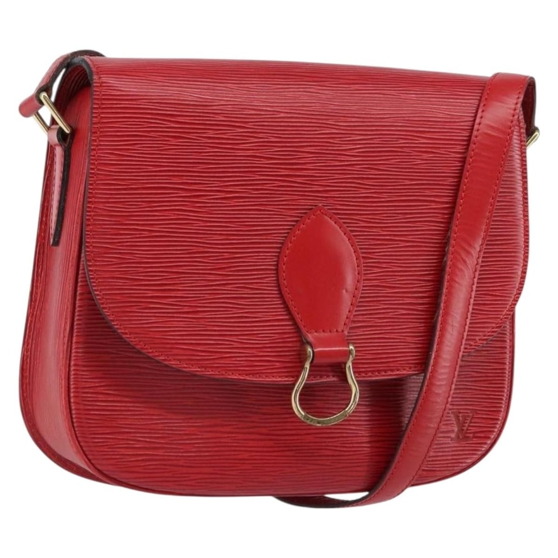 Louis Vuitton M52197 Saint Cloud GM Red Epi Leather Shoulder Bag: Louis Vuitton M52197 Saint Cloud GM Red Epi Leather Shoulder Bag Louis Vuitton Saint Cloud GM shoulder bag in red Epi leather. This women's bag is made in France and features an adjustable shoulder st