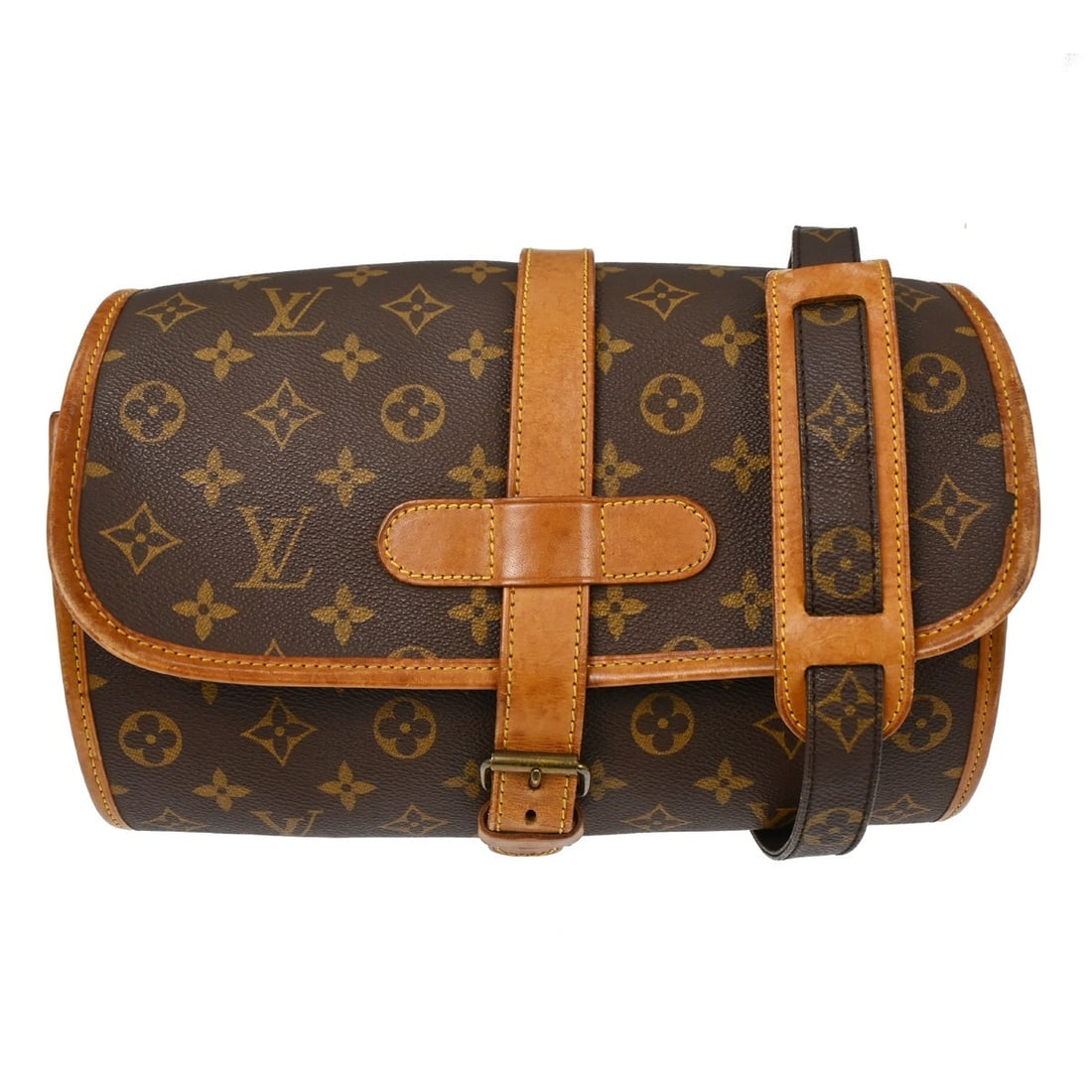 Louis Vuitton Marne Monogram Canvas Crossbody Bag M51369: Louis Vuitton Marne Monogram Canvas Crossbody Bag M51369 Vintage Louis Vuitton Marne shoulder bag in brown Monogram canvas and leather with a buckle closure and adjustable crossbody strap. The bag sho
