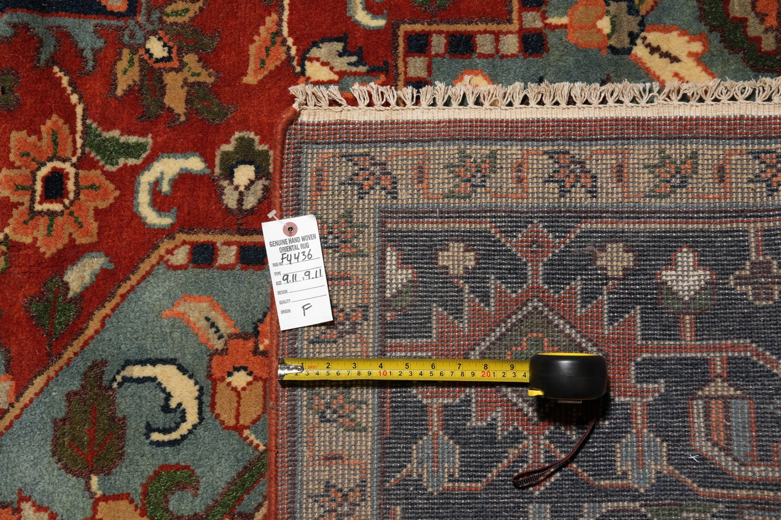 10 x 10 Feet Square Serapi Wool Handmade Rug Persian Design - 12