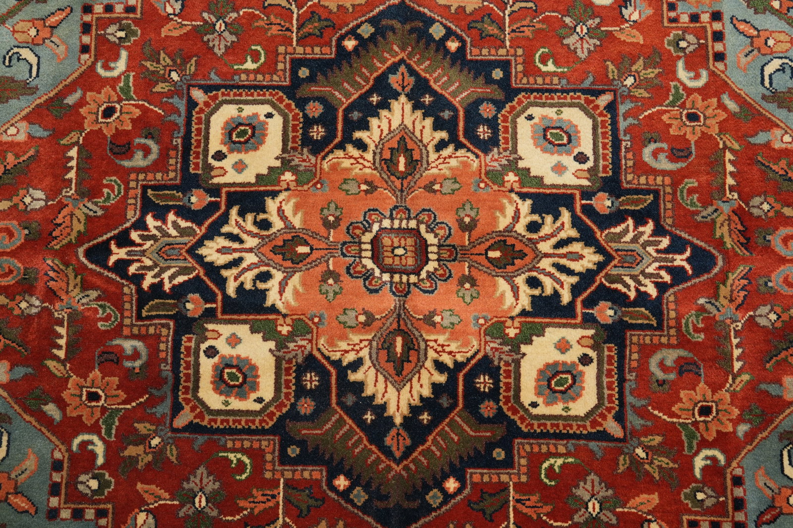10 x 10 Feet Square Serapi Wool Handmade Rug Persian Design - 5