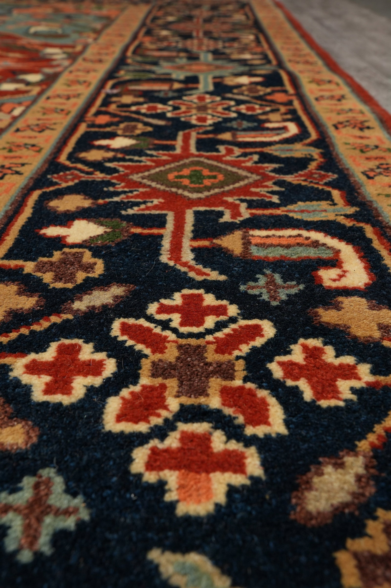 10 x 10 Feet Square Serapi Wool Handmade Rug Persian Design - 6