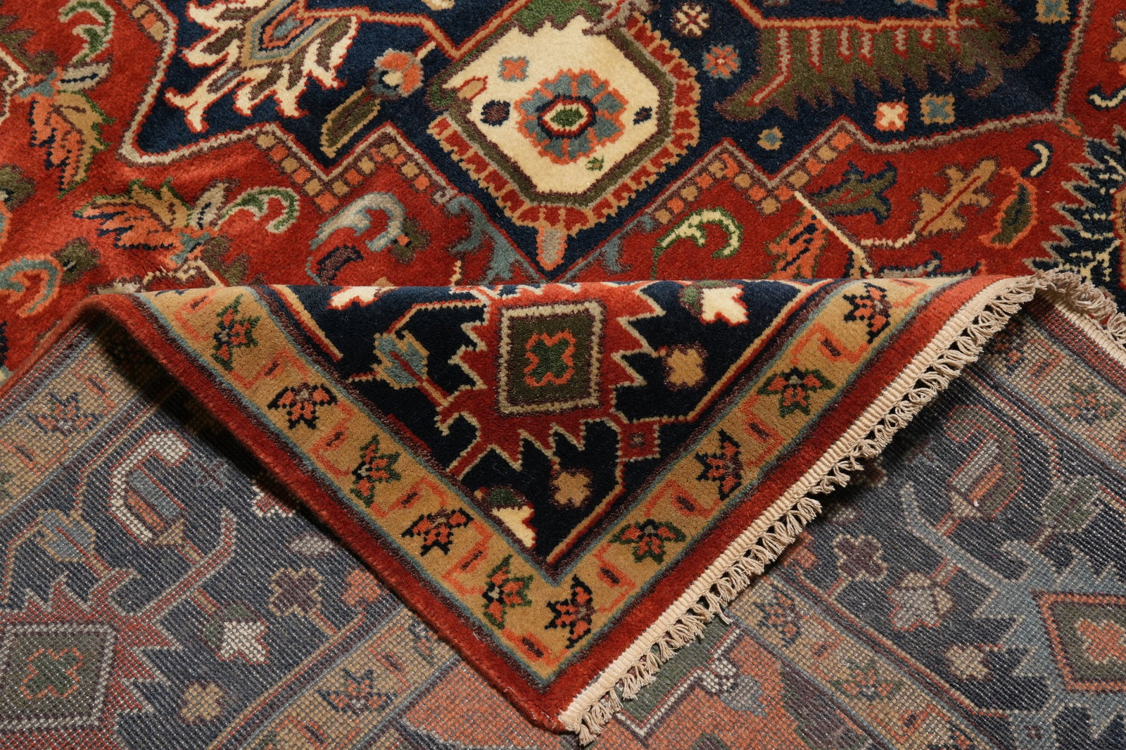 10 x 10 Feet Square Serapi Wool Handmade Rug Persian Design - 8