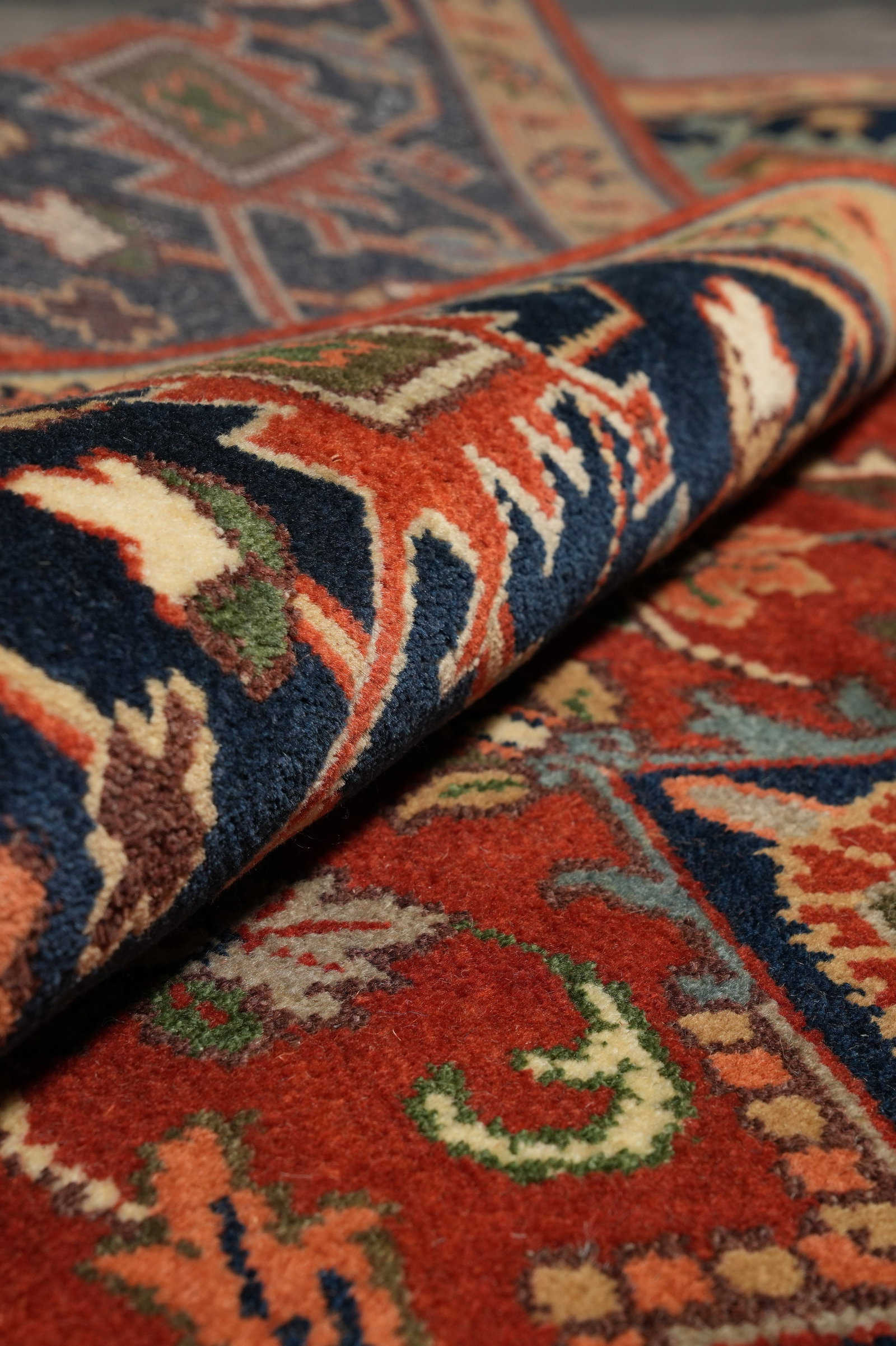 10 x 10 Feet Square Serapi Wool Handmade Rug Persian Design - 9