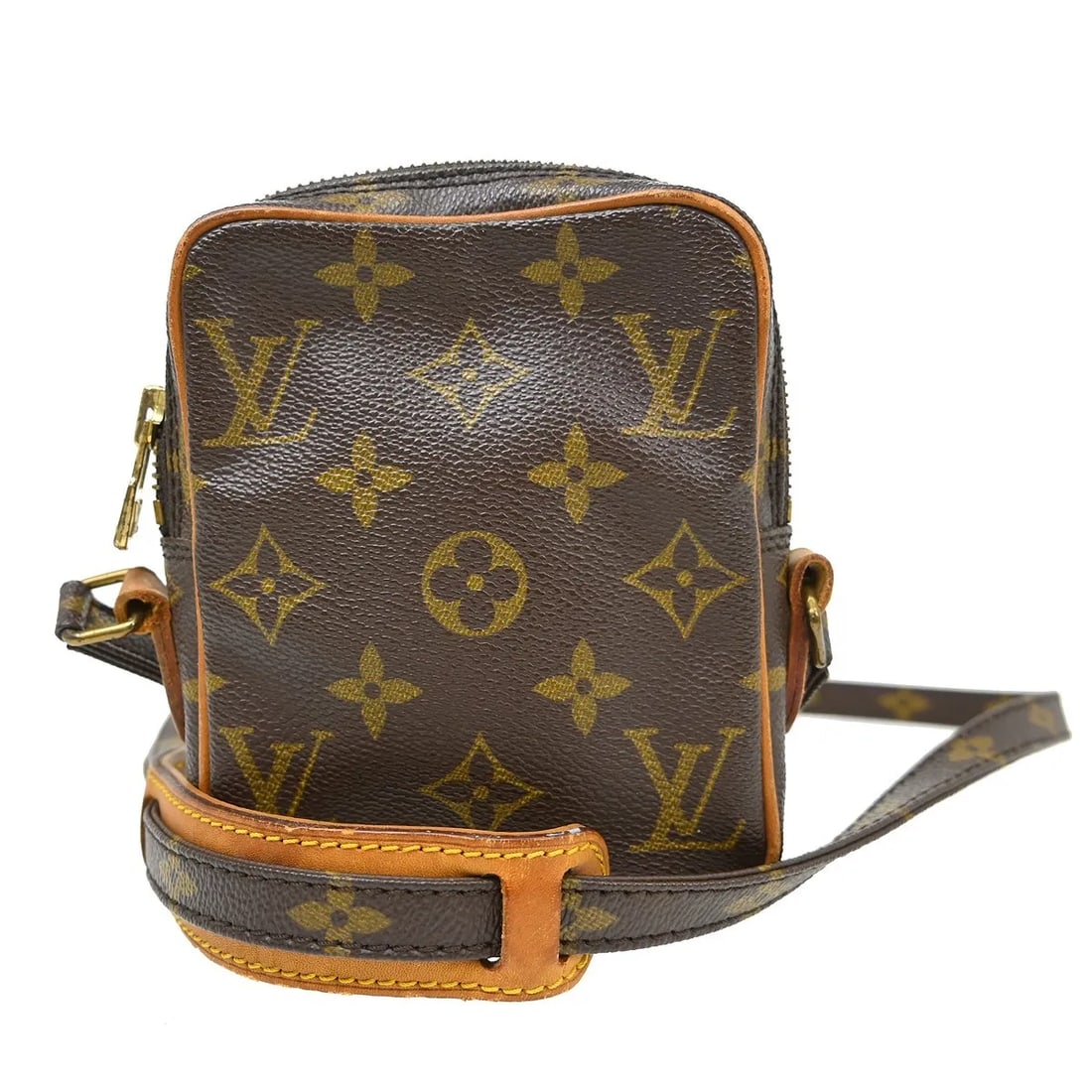 Louis Vuitton Danube Unisex Brown Canvas Shoulder Bag: Louis Vuitton Danube Unisex Brown Canvas Shoulder Bag Louis Vuitton Danube in monogram canvas with a brown finish. This unisex bag is made in France and remains in good condition with visible wear. Th