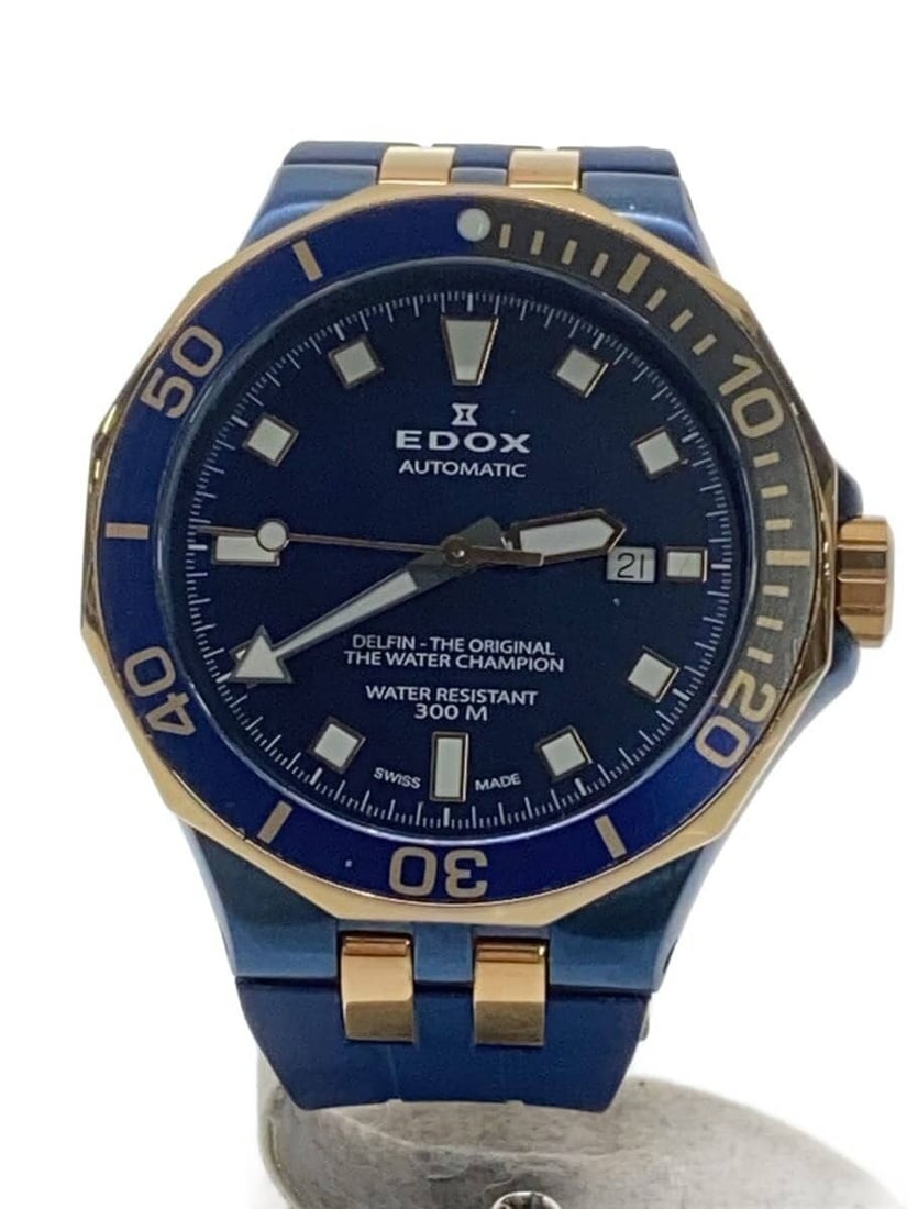 EDOX Delfin Diver Date Swiss Automatic Men's Wristwatch (1 of 6)