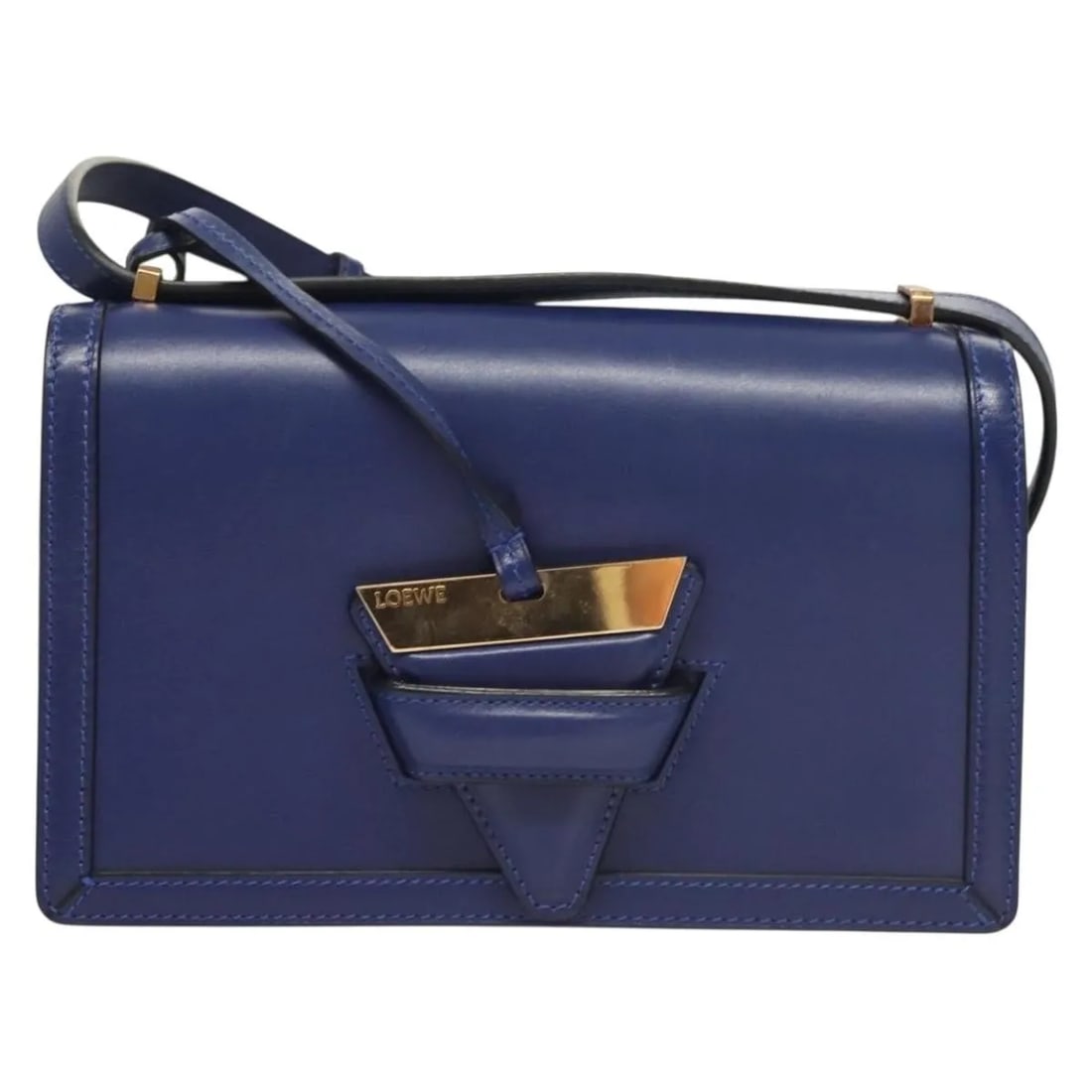 Loewe Barcelona blue leather shoulder bag (1 of 18)