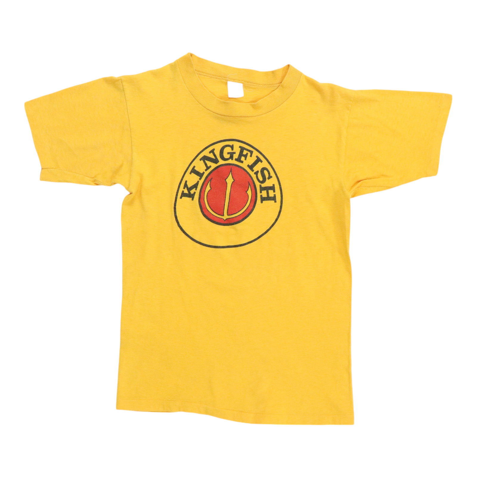 Vintage 1978 Kingfish Trident Yellow Cotton Promotional T Shirt (1 of 5)