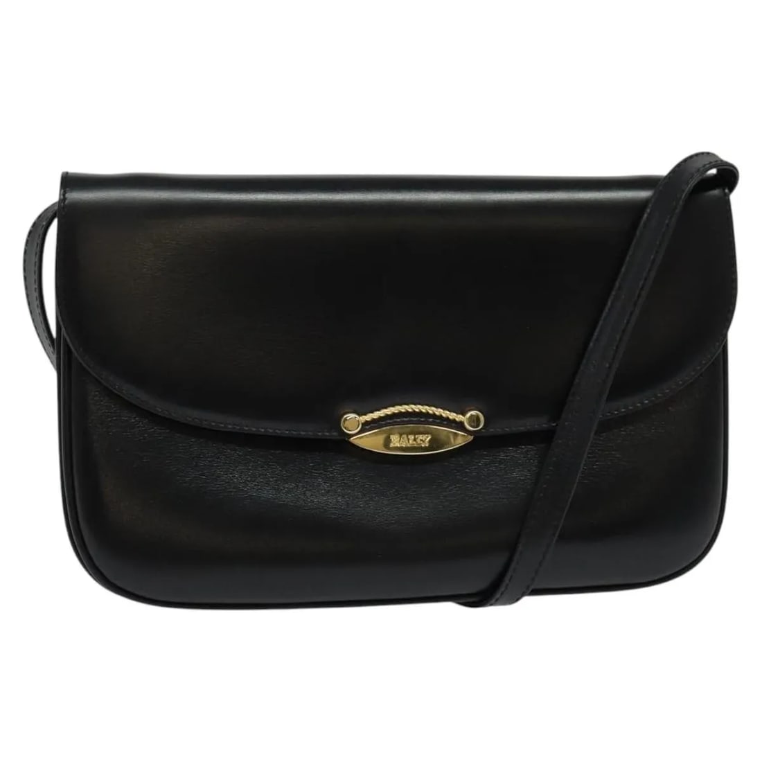 Bally Vintage Unisex Black Leather Shoulder Bag: Bally Vintage Unisex Black Leather Shoulder Bag This Bally vintage shoulder bag is crafted from black leather and designed for unisex use. Made in Italy, it features a classic silhouette with a should