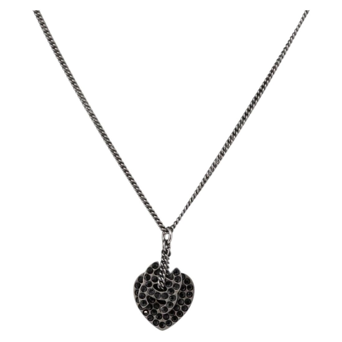 CHANEL Coco Mark black metal necklace Italy 16.9 inch: CHANEL Coco Mark black metal necklace Italy 16.9 inch This CHANEL COCO Mark necklace features a sleek black metal design with the iconic CC logo. Crafted in Italy, this women's necklace measures appro