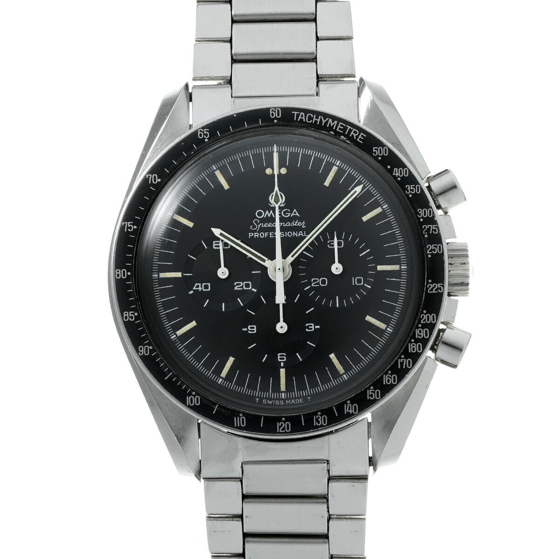 Omega Speedmaster ST145.0022 Caterpillar Bracelet Men's Wristwatch: Omega Speedmaster ST145.0022 Caterpillar Bracelet Men's Wristwatch This pre-owned OMEGA Speedmaster features the classic ST145.0022 model, equipped with an antique Caterpillar bracelet. Designed for m
