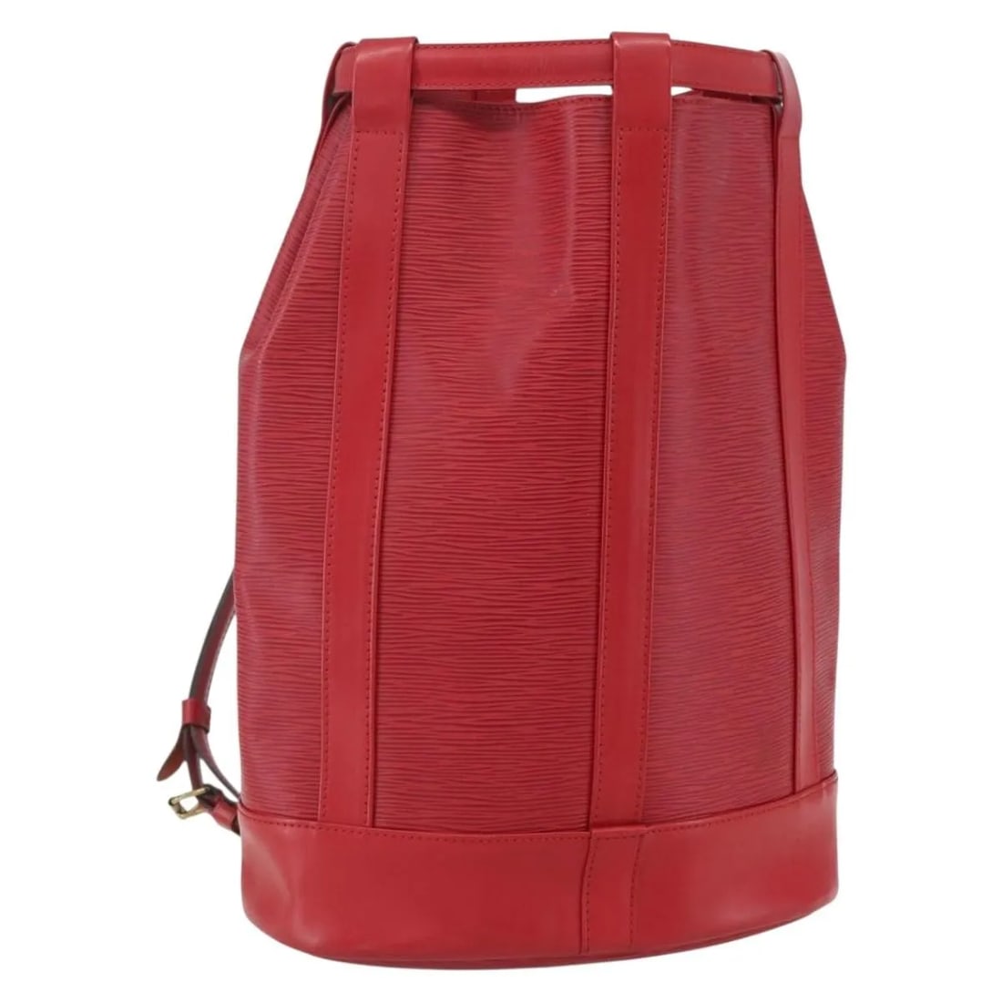 Louis Vuitton Randonnee Red Epi Leather Backpack: Louis Vuitton Randonnee Red Epi Leather Backpack This Louis Vuitton Randonnee Backpack is crafted from red Epi leather, suitable for unisex use. The backpack features a spacious design with dimensions