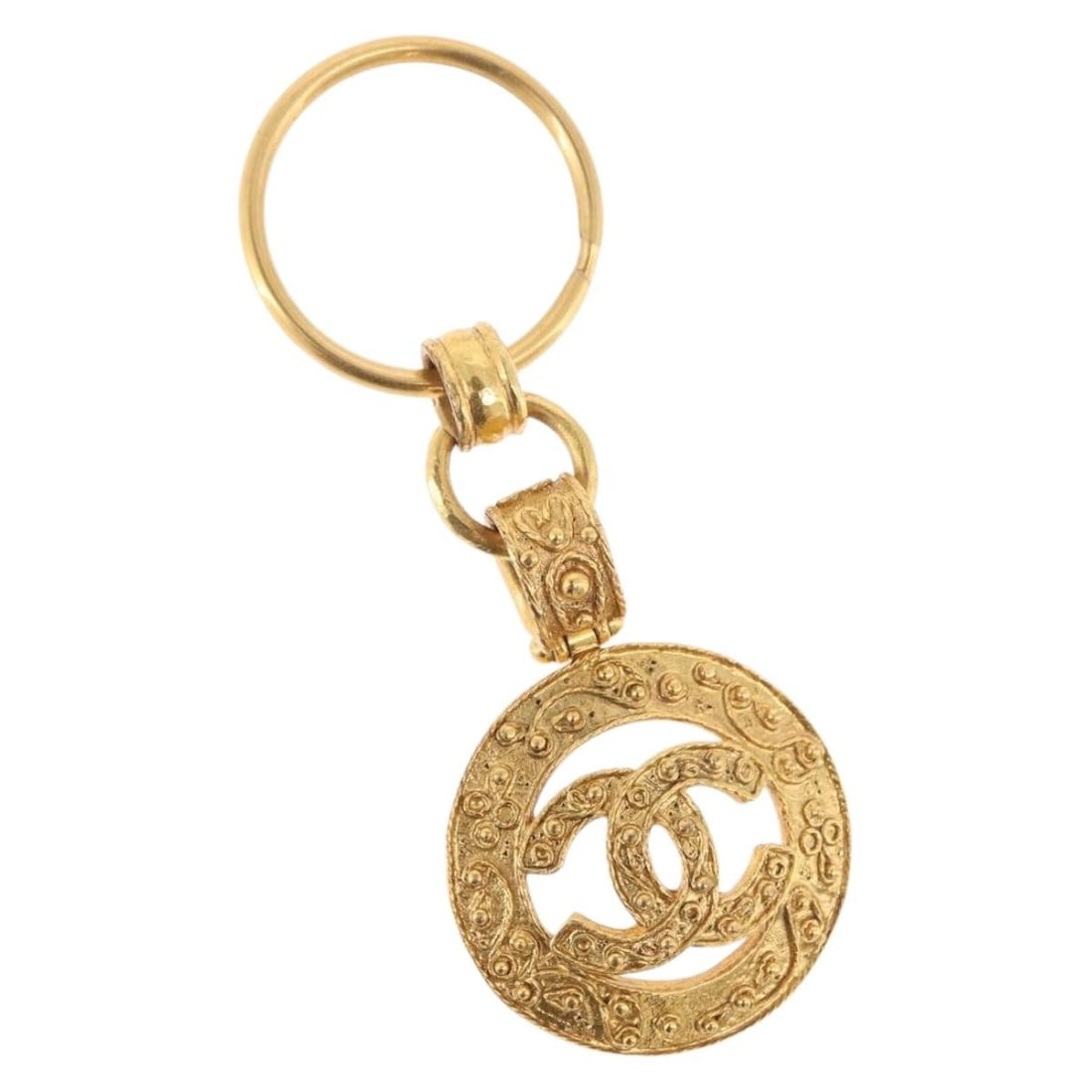 CHANEL Gold Metal CC Key Holder France (1 of 10)