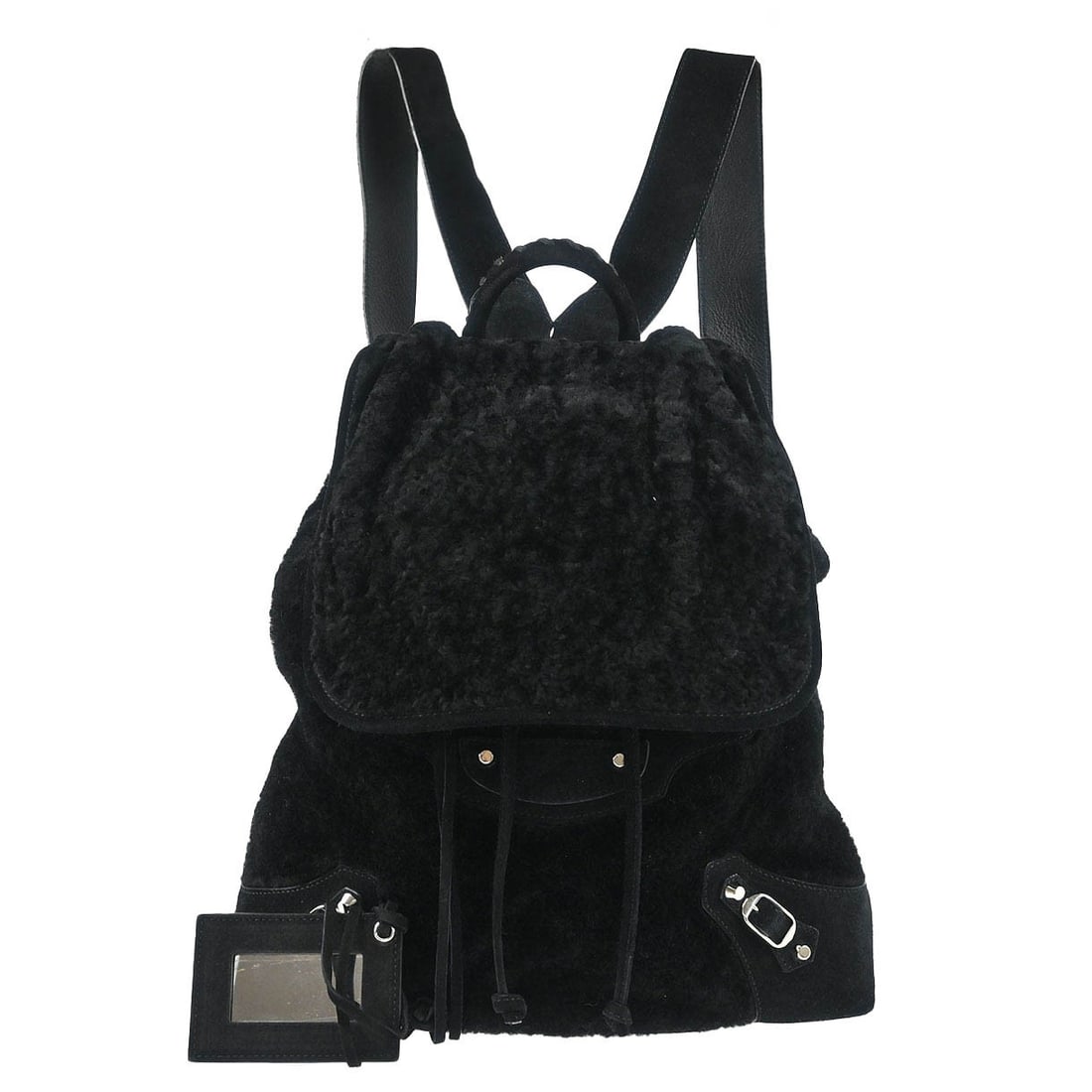 Balenciaga Traveller Large Black Suede Leather Backpack Made in Italy (1 of 10)