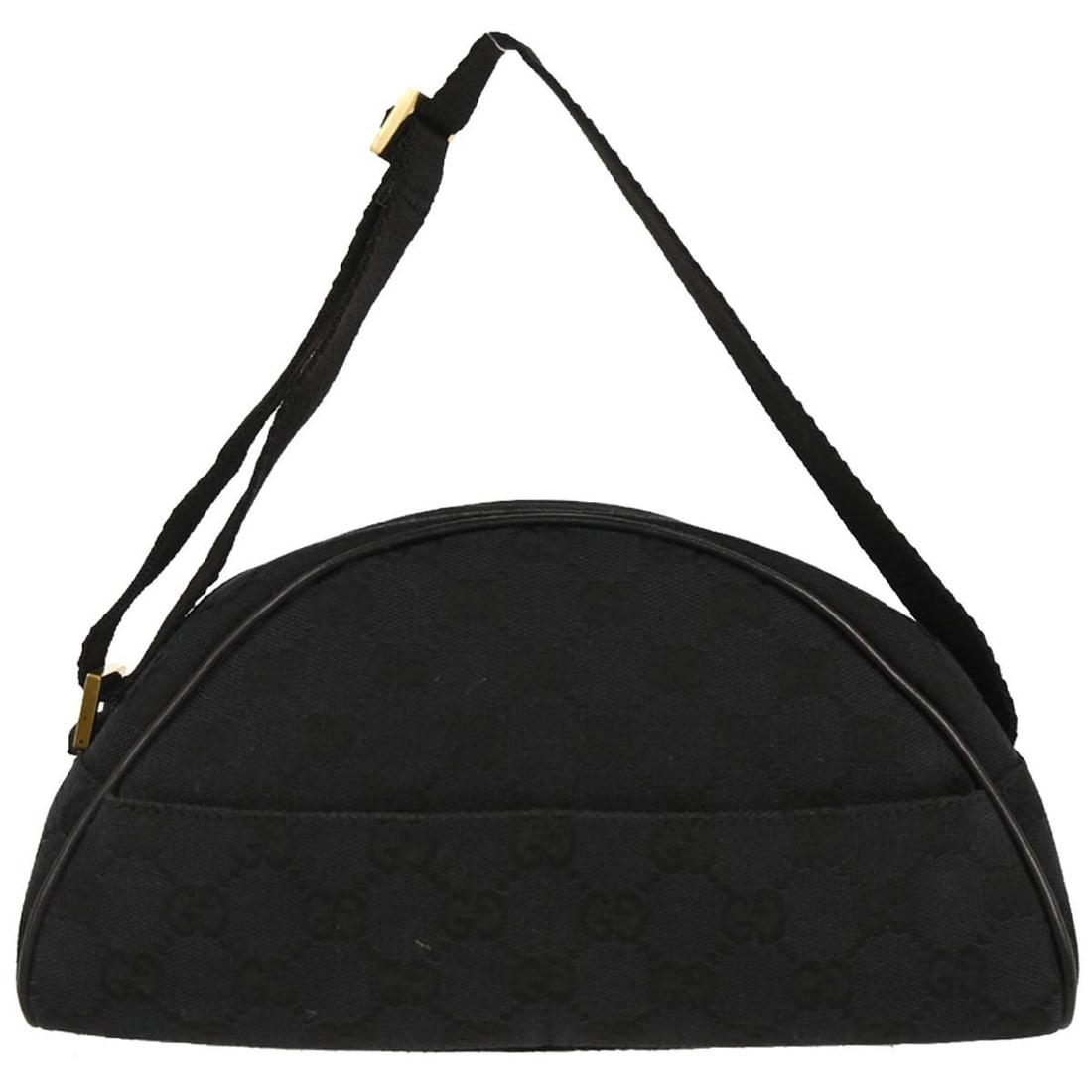 Gucci GG small black canvas top handle bag model 90781 213317: Gucci GG small black canvas top handle bag model 90781 213317 Gucci GG top handle handbag in black canvas with leather trim. This small women's bag is made in Italy and features two exterior pockets. 