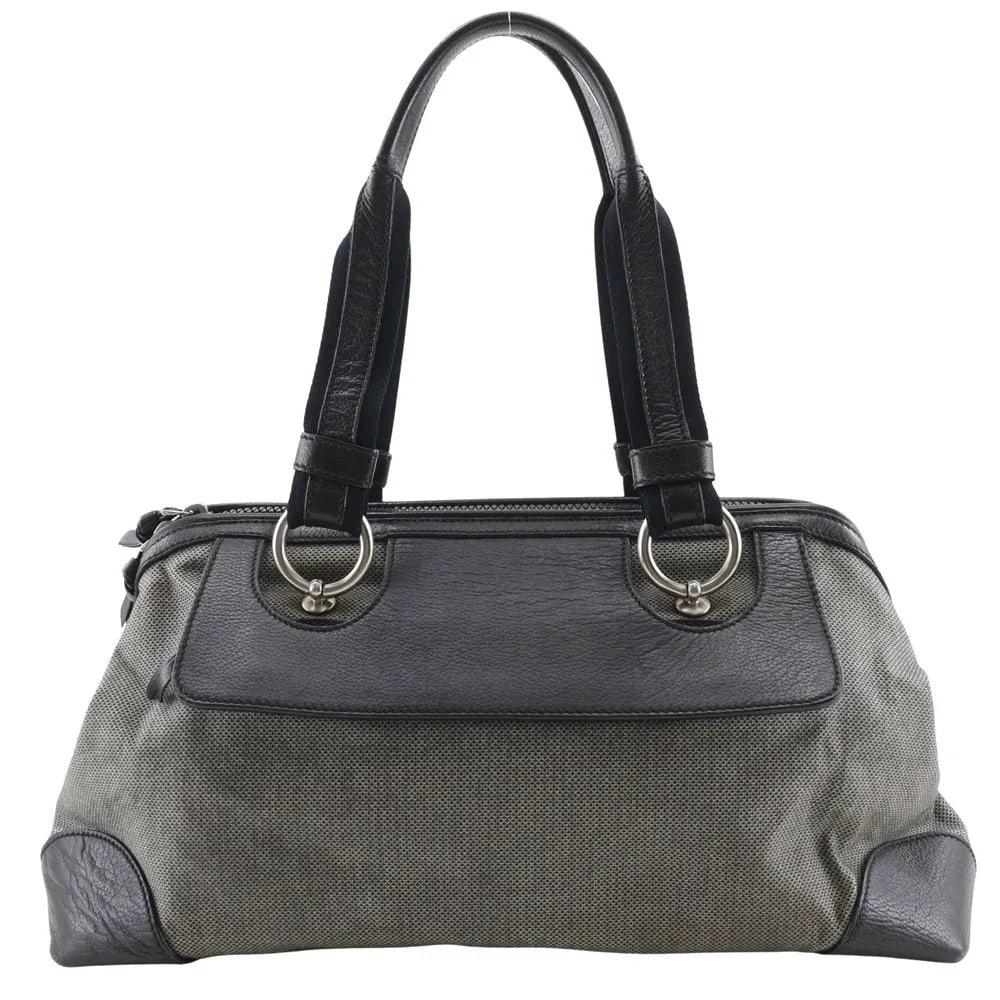 Gray Canvas Handbag Bottega Veneta Vintage 37cm x 20cm x 15cm (1 of 12)